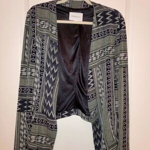 BCBGeneration, XL cardigan, black/gray/white, pockets